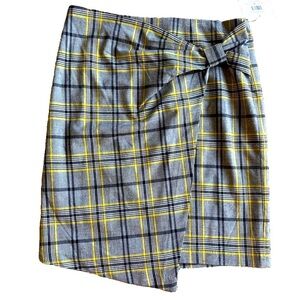 Ellen Tracy wrap skirt plaid size 10